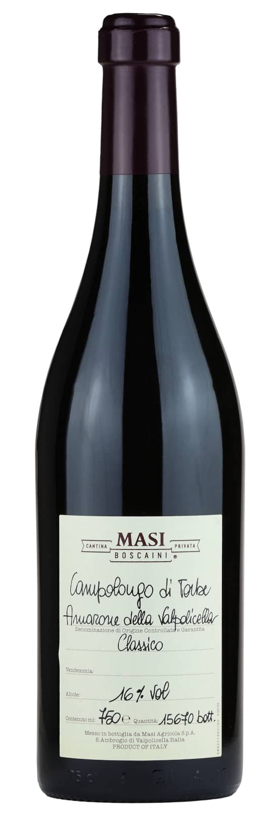 Masi Campolongo di Torbe Amarone Vino Rosso Valpolicella 75cl