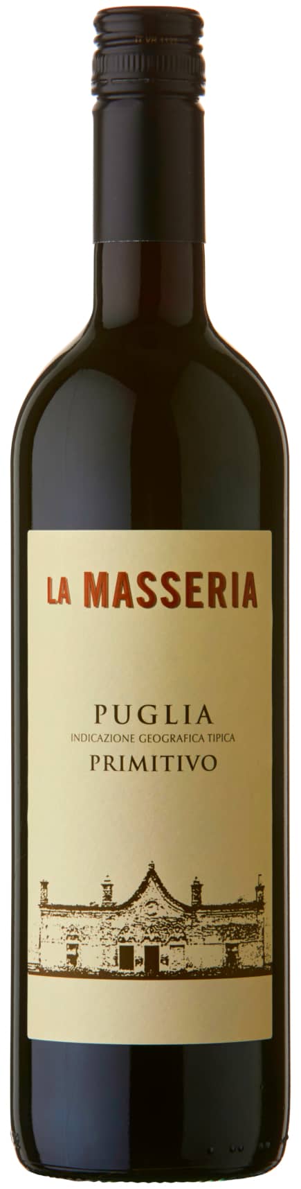 La Masseria Primitivo vino rosso Puglia corposo 75 cl