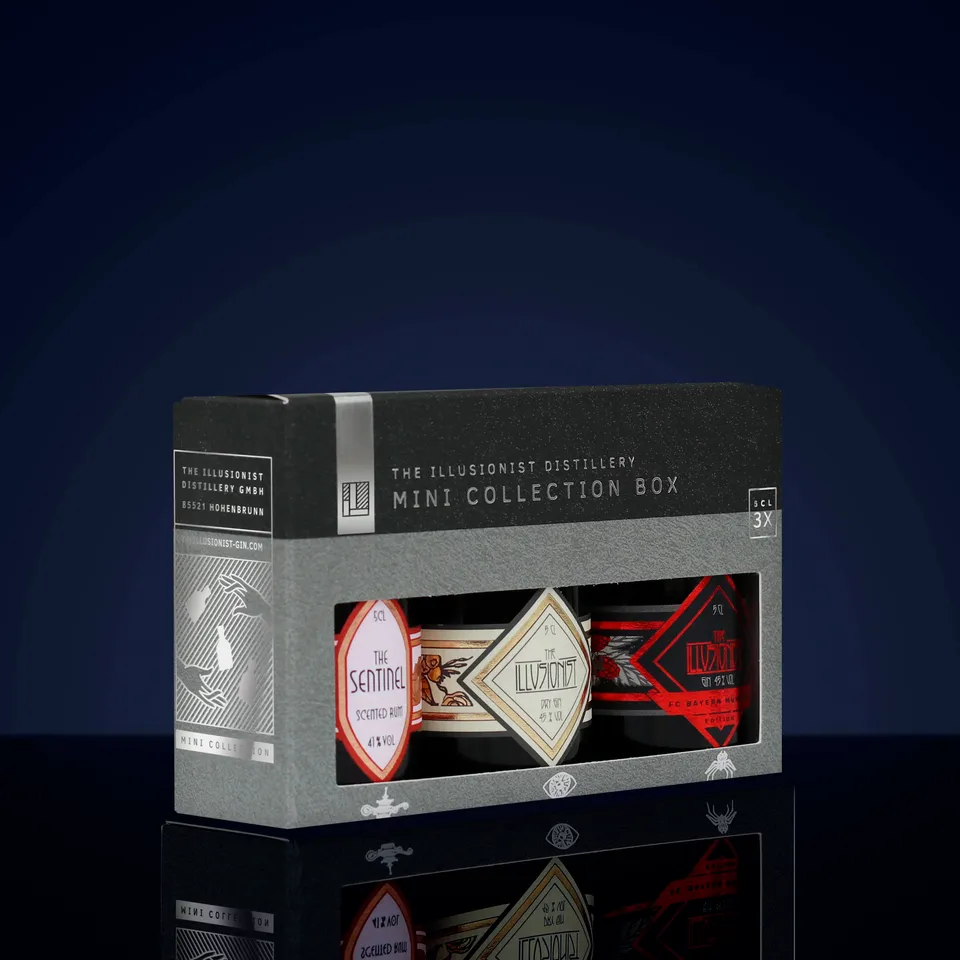 The Illusionist Range Mini Collection Box set 3x50ml gin rum