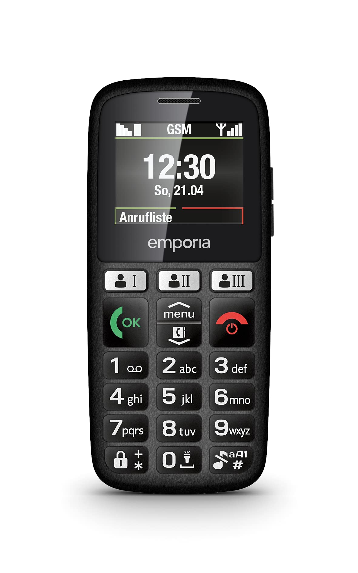 Emporia Happy Telefono per anziani nero tasti grandi