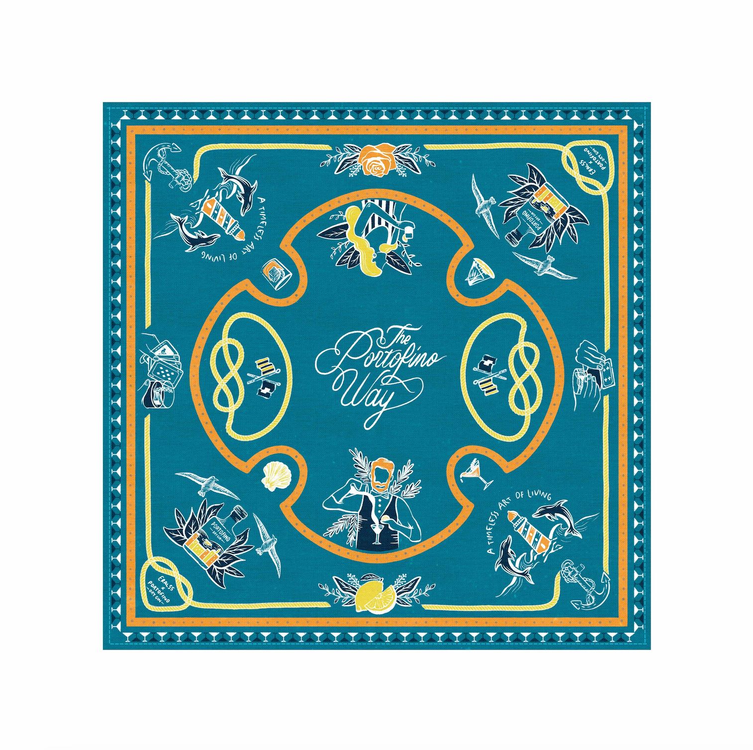 Portofino Gin x ERAL 55 Bundle Gin 100 ml + Foulard