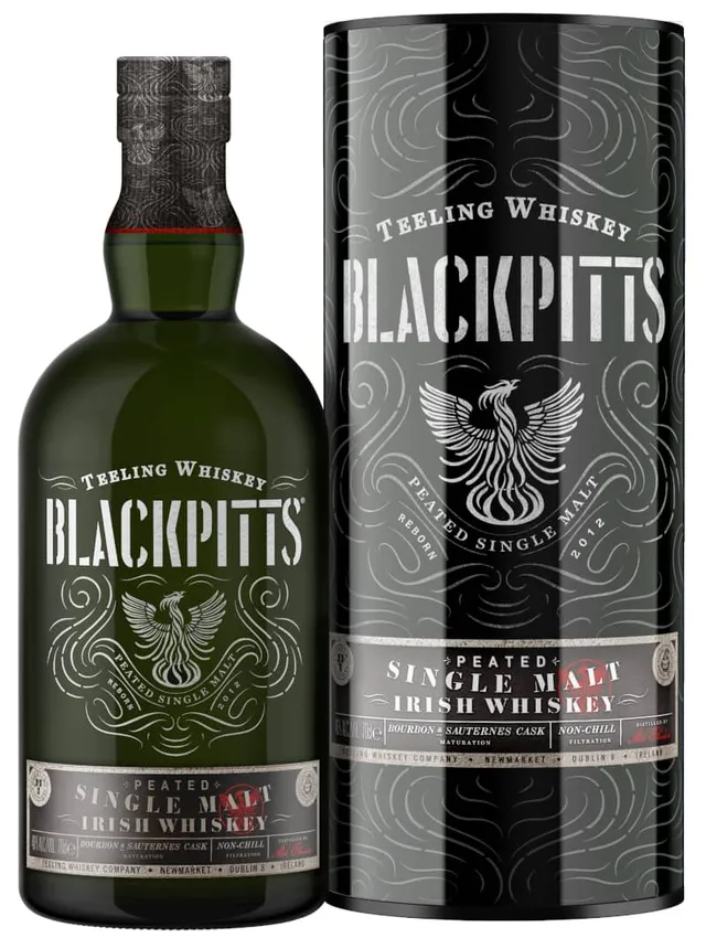 Teeling Blackpitts Peated Single Malt whiskey torbato